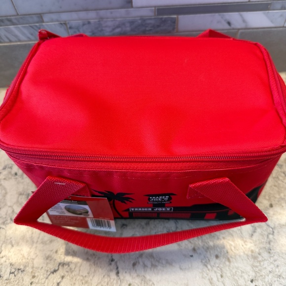 NWT Red‎  & Black Trader Joe's Mini Insulated bag - Picture 2 of 7